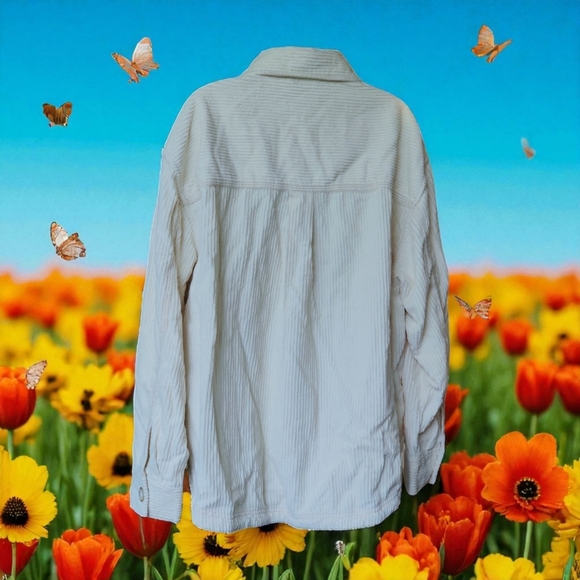 NEW!!!! AMERICAN EAGLE CREAM CORDUROY SHACKET / SHIRT JACKET - SIZE XL - Picture 8 of 8